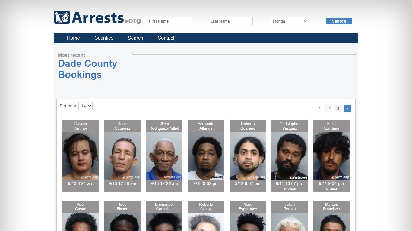 Dade County Arrests and Inmate Search